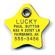 Star Safety Reflective Pet ID Tag with Personalized Customized Engraving