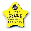 Star shape Safety Reflective Pet ID Tag with Personalized Customized Engraving