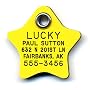 Star shape Safety Reflective Pet ID Tag with Personalized Customized Engraving