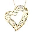 14K Yellow Gold "Mother" Heart
