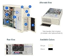 SUPERMICRO SC743S1-R760 e.ATX Beige Tower 4U RM Chassis 760W(2+1 380W) EPS12V System Cabinet
