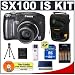 Canon PowerShot SX100IS 8MP Digital Camera with 10x Optical Image Stabilized Zoom (Black) + Transcend 4GB SecureDigital (SDHC) Memory Card + USB Card Reader + NiMH Rapid Charger & High-Capacity Rechargeable Batteries + Padded Camera Case