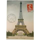 Eiffel Tower Paris Cavallini Papers Decorative Wrap, 20 by 28 inches