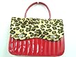 Hells Belles Back Seat Bag Red, Large Red and Leopard Handbag