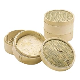Kitchen Craft Pure Oriental Bamboo Steamer 2 tier with Lid