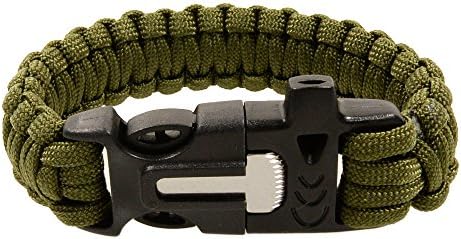 Sport Soar Multifunctional Paracord Bracelet, Sahara Sailor Outdoor Survival Kit Parachute Cord Buckle Flint Fire Starter Scraper Whistle for Hiking Camping Emergency More
