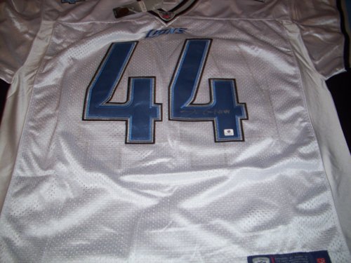 GAI Authentic Jahvid Best Autograph White Detroit Lions Jersey