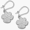 Clemson Sterling Silver Dangle Earrings