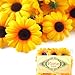 (24) Silk Yellow Sunflower Gerbera Daisy Flower Heads , Gerber Daisies - 1.75
