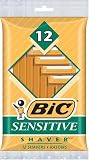 BIC Single Blade Razor, Sensitive, 12-Count (Pack of 12)