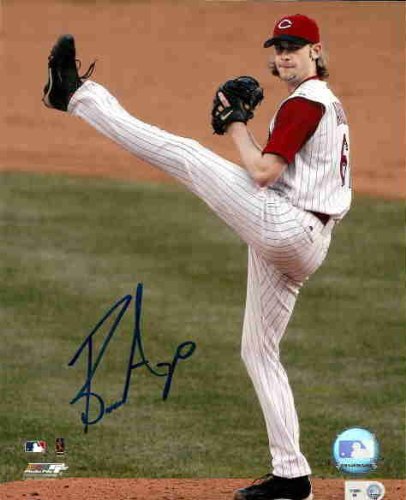 MLB Cincinnati Reds Bronson Arroyo Pitching Autographed Photo