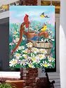 Waterpump Reunion Daisies Flowers - Large House Flag 28" x 40"