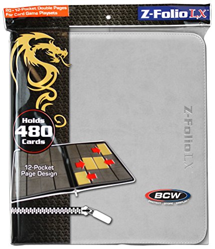 12-Pocket Z-Folio LX Trading Card Albums, White