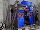 My Place Loft Tent, Blue & Red 3/3