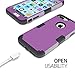 iPhone 7 Plus Case, MCUK 3 in 1 Hybrid Best Impact Defender Cover Silicone Rubber Skin Hard Combo Bumper with Scratch-Resistant Case for Apple iPhone 7 Plus (2016) (Deep Purple+Black)