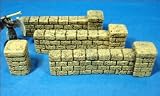 28mm Painted Terrain: Rubber Brick Walls (Sandstone)