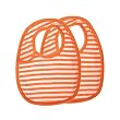 giggle Better Basics Striped Bibs - Set Of 2 (organic Cotton)