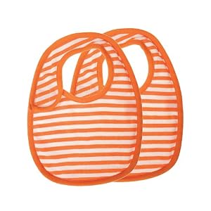 giggle Better Basics Striped Bibs - Set Of 2 (organic Cotton)