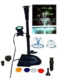 Submersible Waterfall Pond Pump with Light