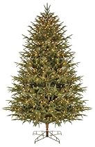 GKI Bethlehem Lighting Pre-Lit 7-1/2-Foot PE/PVC Christmas Tree with 400 Warm-White Frosted Wide-Angle LED  , Medium Palisade