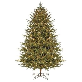 GKI Bethlehem Lighting Pre-Lit 7-1/2-Foot PE/PVC Christmas Tree with 400 Warm-White Frosted Wide-Angle LED  , Medium Palisade