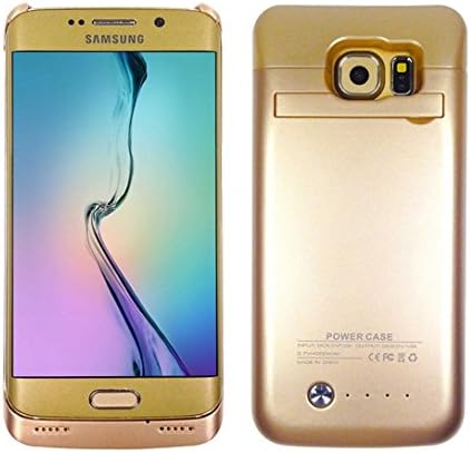 Samsung Galaxy S6 Edge Battery Case,Los Gears 4200mAh Portable Charger Battery Pack[Full Coverage]External Rechargeable Protective Case For Samsung Galaxy S6 Edge (gold)