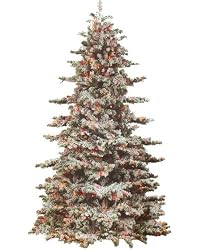 9' Heavily Flocked Snow Drift Pre-Lit Artificial Christmas Tree - Clear Lights