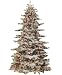9' Heavly Flocked Snow Drift Pre-Lit Artificial Christmas Tree - Multi Lights