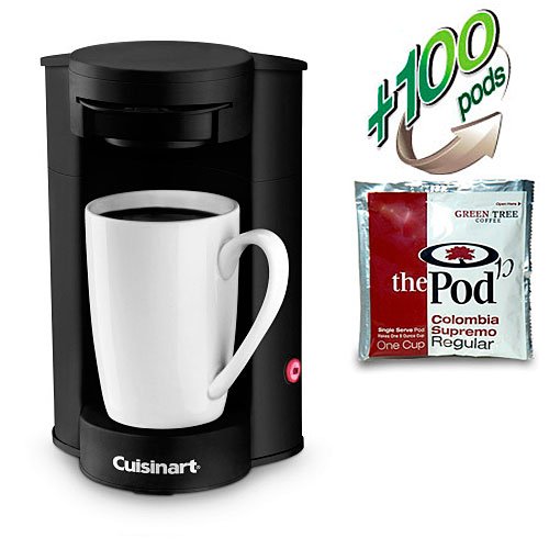 Cuisinart ® Commercial 1-cup Coffeemaker - Black (includes 100 Colombia Supremo Pods)