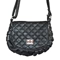 Small Quilted Cross Body Fashion Bag Black