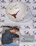 Colt McCoy Autographed/Hand Signed Texas Longhorns Mini Helmet