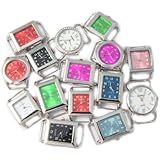 Ribbon Bar Watch Faces for Beading, 10 PCs Assorted