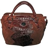 Junior Drake Crystal Croc Embossed Bag (Brick)