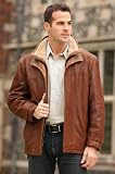 Men's Jack Frost Leather Coat with Sheepskin Lining