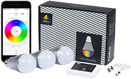 Nabe starterkit (3 LED bulbs + 1 Genie): 9W Smart LED Light bulb WiFi enabled, 16 million color + warm white, ambiance, dimmable, moodlight, smarphone enabled, 60W replacement