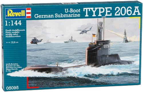 Revell Modellbausatz 05095 - U-Boot Klasse 206A im Ma&szlig;stab 1:144