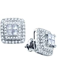 1.04CTW DIAMOND "BELLAGIO" INVISIBLE EARRINGS