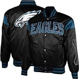 Philadelphia Eagles Onside Kick Satin Jacket by MTC Marketing (Black-Green)(Size=LARGE)
