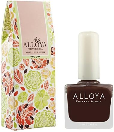Alloya Natural Non Toxic Nail Polish, Pregnancy Safe, Full Color 045 A cup of espresso