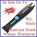 Multif-purpose Sharpener with Delta, A- and V-shaped Blades for scissors, shears, electric food slicers, peelers, food processor blades, lawn mower blades, skis, snowboards, serrated knives, straight edge knives, cleavers, scythes, sickles, axes