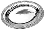 Wilton Armetale Flutes and Pearls Medium Oval Tray
