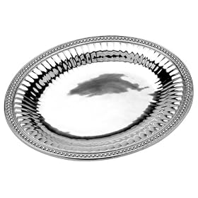 Buy Wilton Armetale Flutes and Pearls Medium Oval Tray