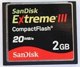 SanDisk 2GB Extreme III Compact Flash Memory Card CF 20 MB/s - Bulk Package