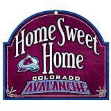 NHL Colorado Avalanche 10-by-11 inch Wood Sign Home Sweet Home