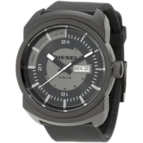 Diesel DZ1262 Gentsblack Out Black Dial Black Rubber Strap Watch