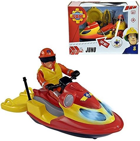 Fireman Sam - Vehicle Jet Ski Juno with light &amp; character Elvis by Dickie-Spielzeug