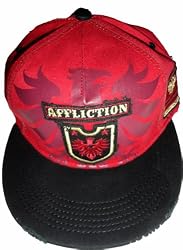 Men's Affliction Hat Baseball Cap American Customs Eagle Red