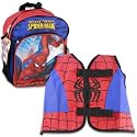 SPIDER-MAN KIDDY BACK PACK with VEST - Toddler Size Spiderman Backpack