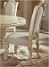 Kitchen & Housewares : AICO 53033-07 Monte Carlo Fabric Side Chair in Silver Snow