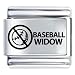 Baseball Widow Ban Game Sports Italian Charms Bracelet Link